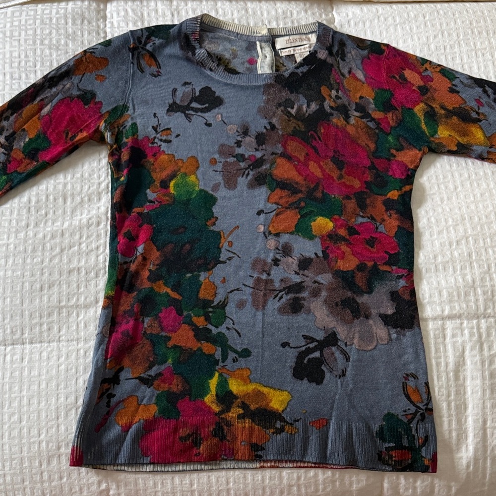 Floral Patterned Sweater
